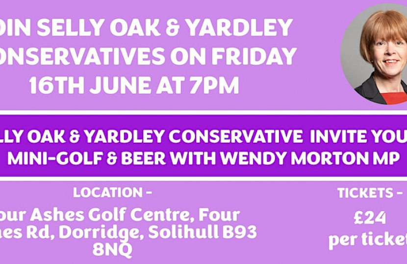 Mini Golf and Beer with Wendy Morton MP