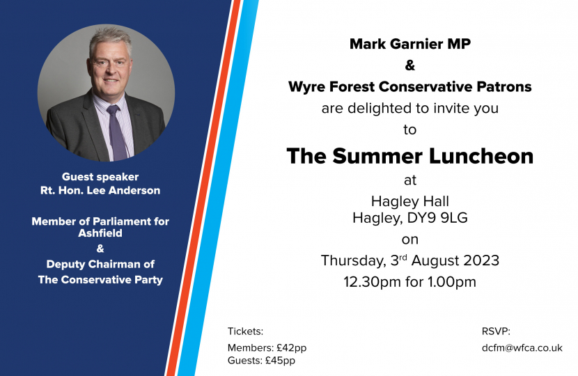 Mark Garnier MP Lunch